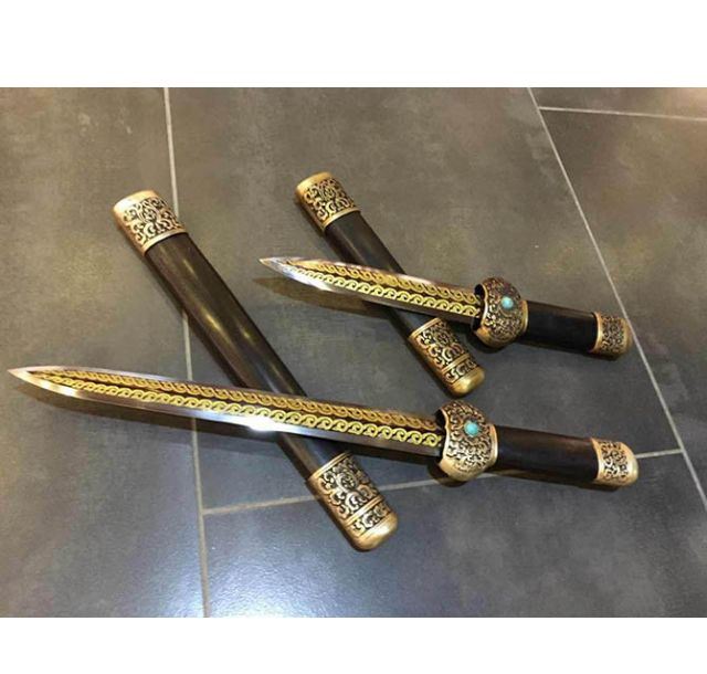 黄铜手工錾刻金兰剑（套装）可以单独购买
