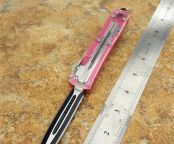 微技术ultratech121直跳刀双刃透视特别款粉红柄